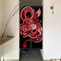価格変更　スキルスクリーン　花と門 のれん 85cm×120cm【完成品】 価格変更 スキルスクリーン 花と門 のれん 85cm×120cm【完成品
